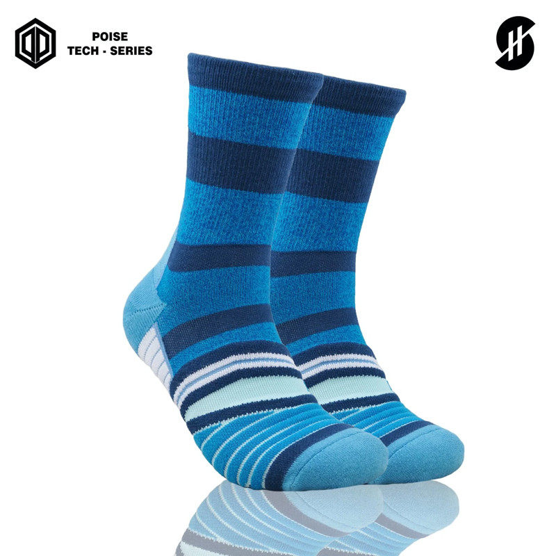 KAOS KAKI BASKET STAY HOOPS Kenio Blue Poise Tech-Series Socks